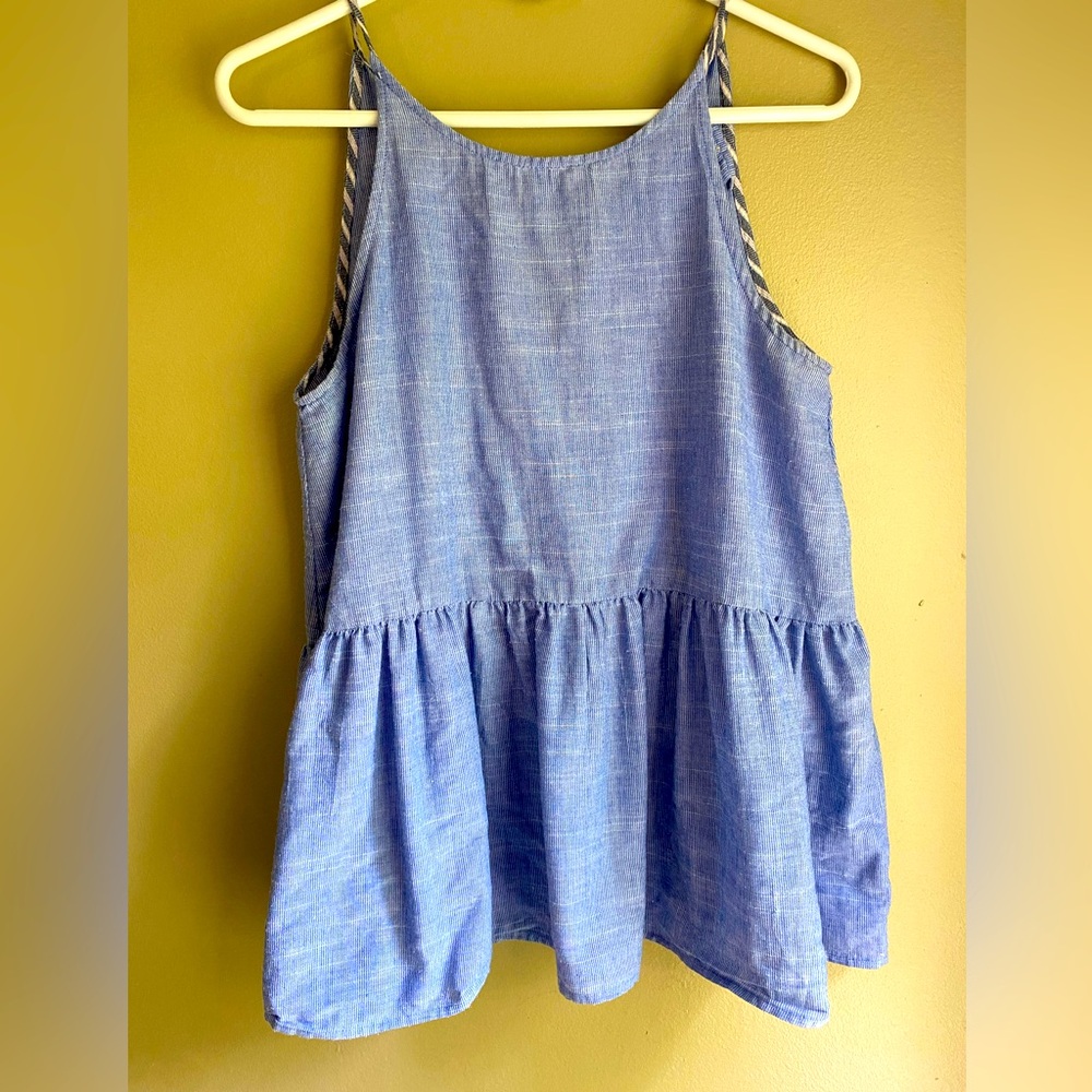 Hem and Thread women’s blue halter top